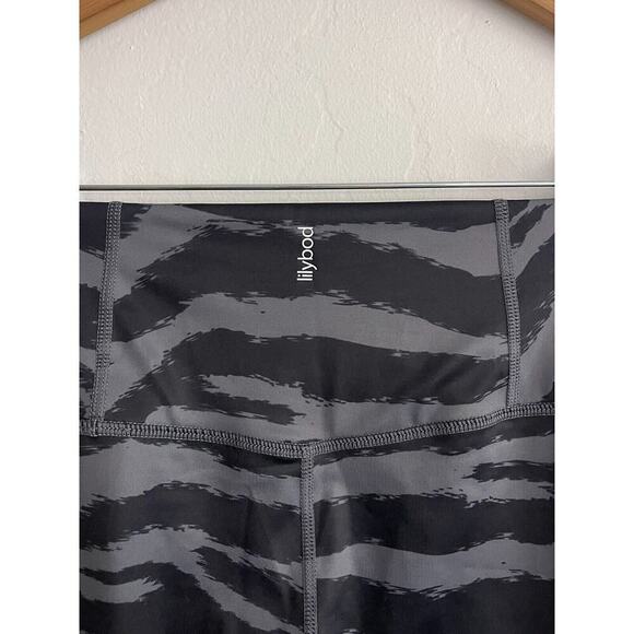 Lilybod XS Leggings Ariana Black & Gray Tiger High Rise Stretch Pants NEW - Picture 7 of 9